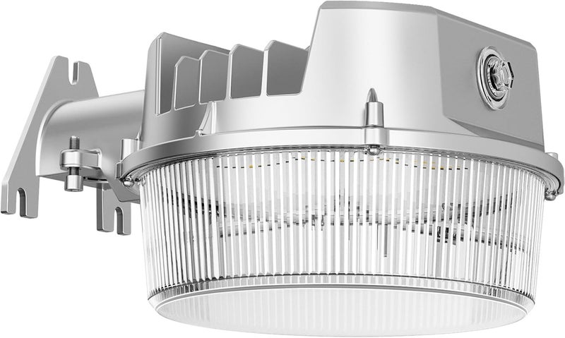 CINOTON LED Barn Light, 70W 8400LM Dusk to Dawn Outdoor Security Light, UL Listed 120V Home-Optimized, IP65 Waterproof Aluminum Housing Outside Flood Light for Yard, Garages, 5000K Daylight, Silver - Image 1